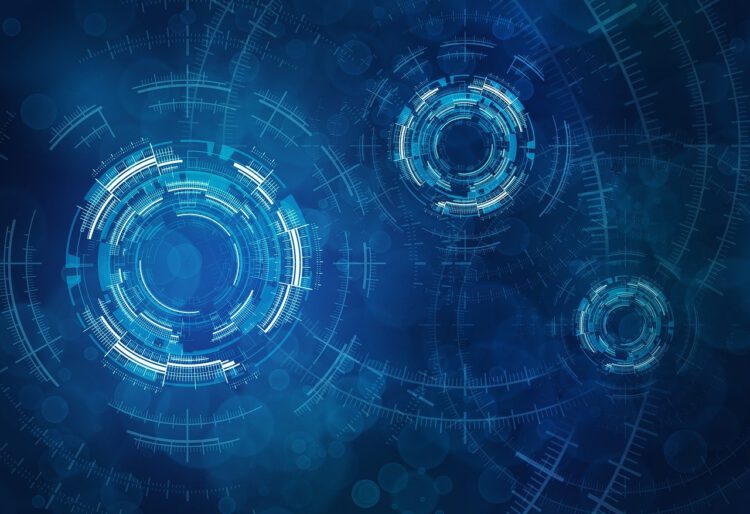An image of digital circles.