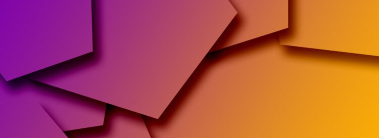 A wallpaper of interesting, colourful shapes.