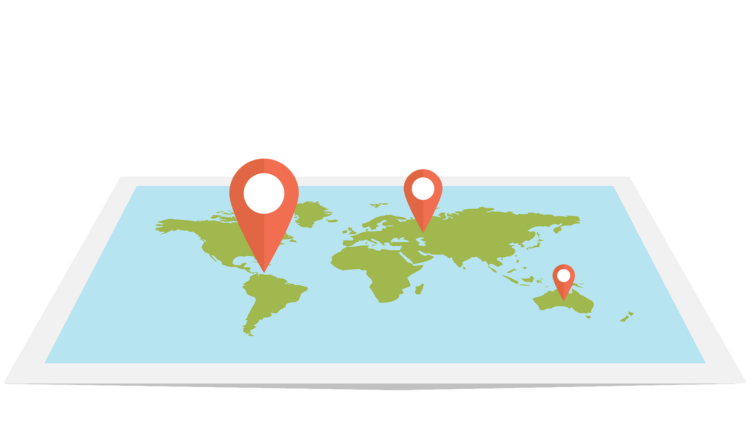 A professional illustration of the world map.