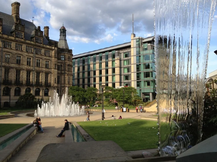 An image of a waterfall in Sheffield.