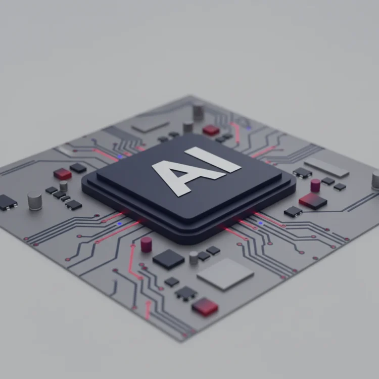 An illustration of an AI chip.